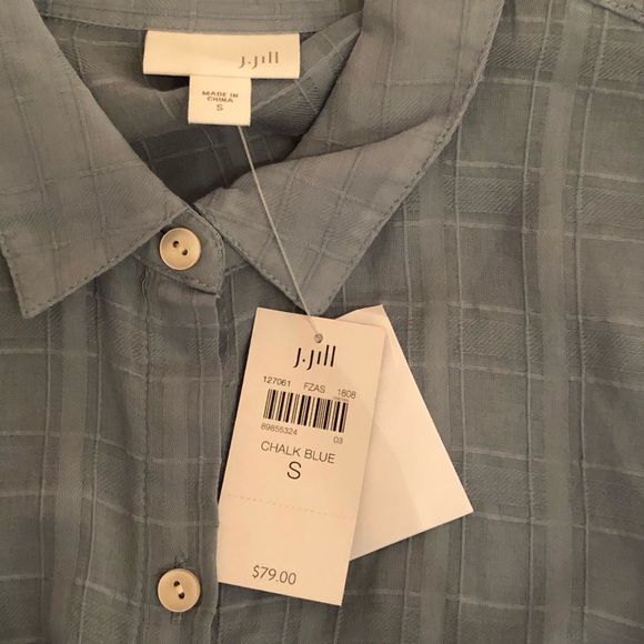 J. JILL Jacquard 3/4 Sleeve Elliptical Blouse NWT - Picture 7 of 8